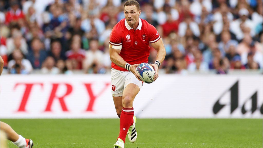 George North playing for Wales