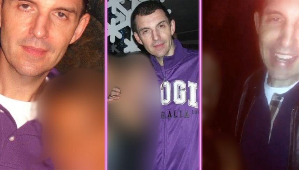 Photos of Tim Westwood with some of the women (blurred) who have spoken out