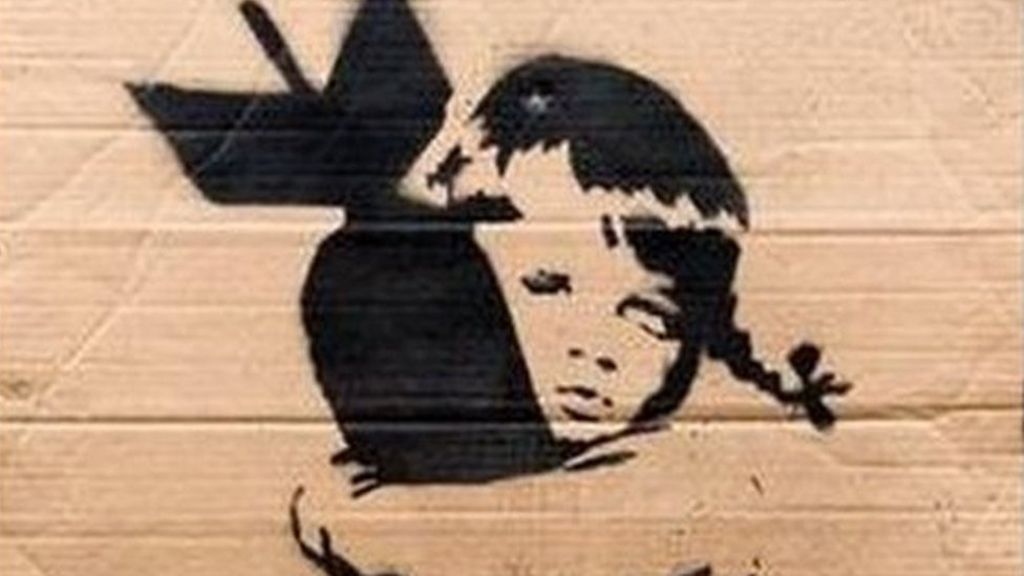 Banksy cardboard protest placard up for auction