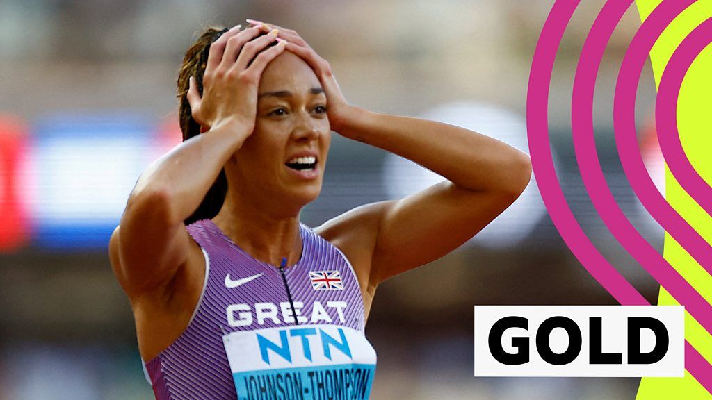 World Athletics Championships 2023: GB's Katarina Johnson-Thompson wins heptathlon gold in tense 800m