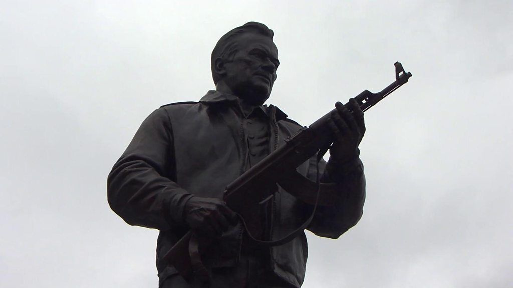 Mikhail Kalashnikov statue