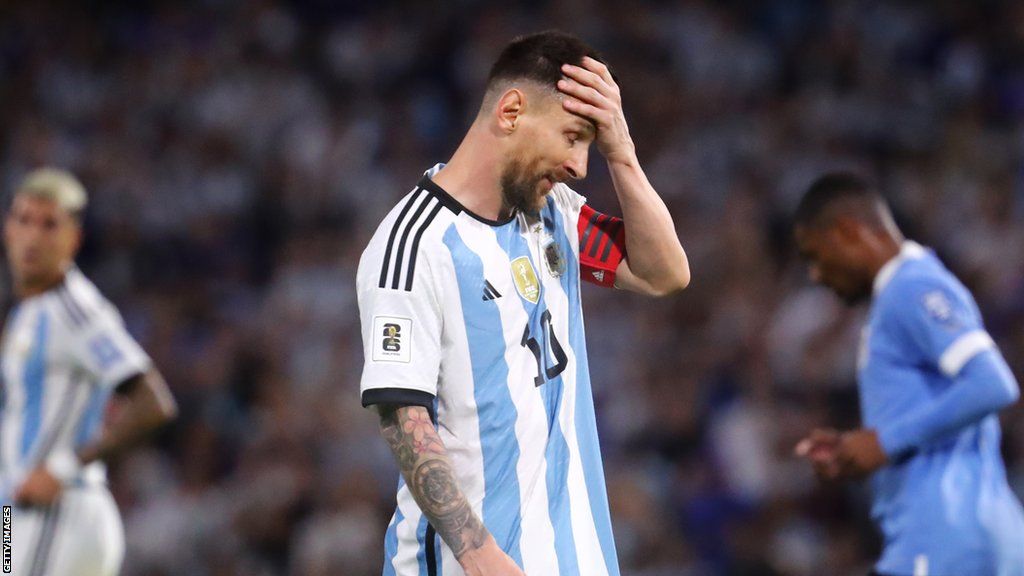 Lionel Messi looks dejected after loss