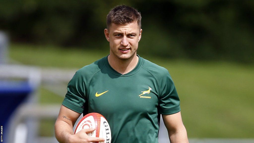Handre Pollard in training with South Africa
