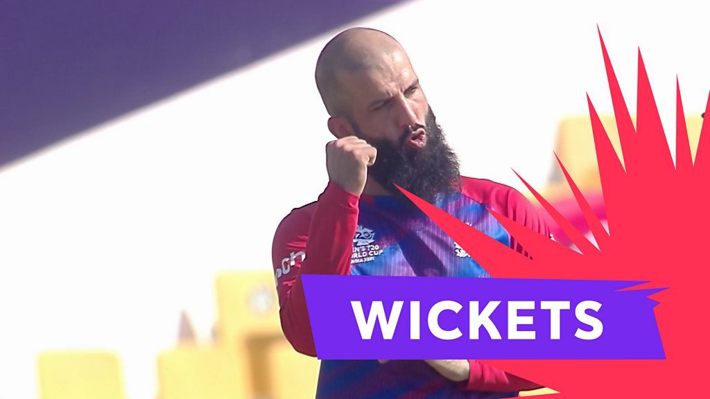 T20 World Cup - England v Bangladesh: England's Moeen Ali dismisses Bangladesh's Liton Das and Naim Sheikh in two balls