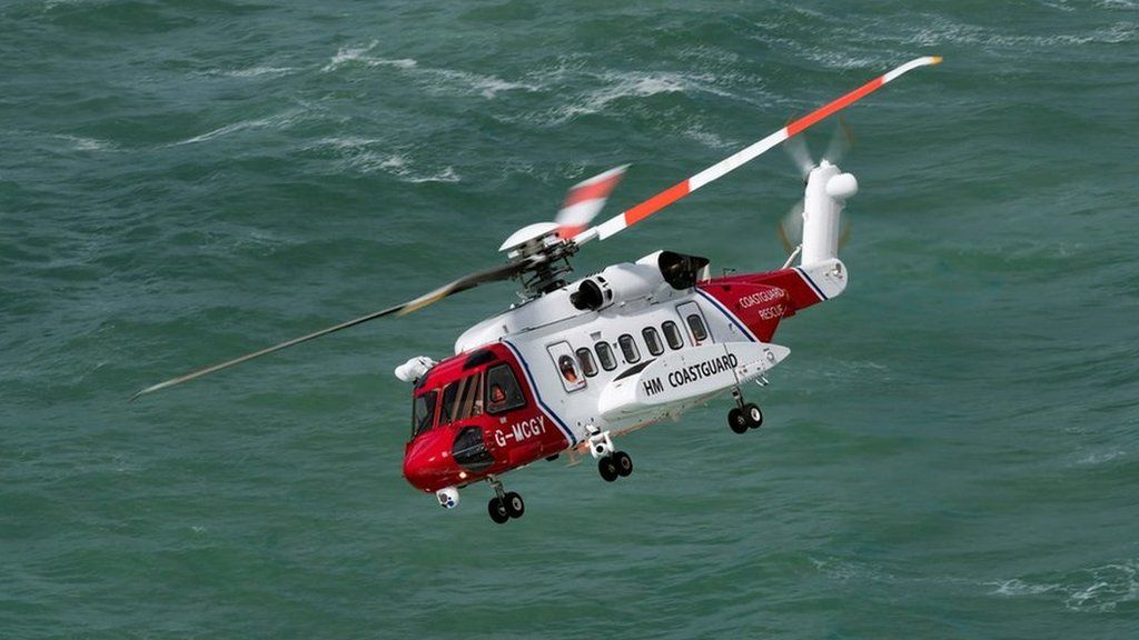 The HM Coastguard search and rescue helicopter based at Newquay