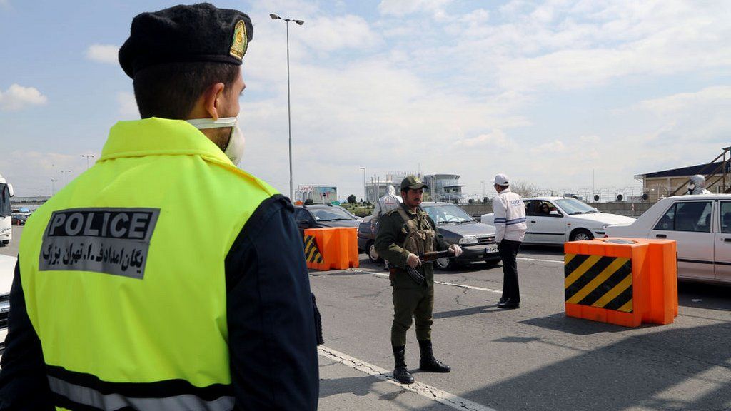 Security checkpoint near Tehran
