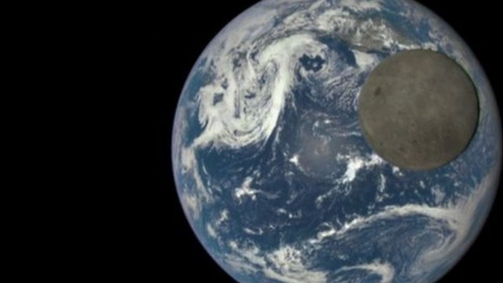 Nasa satellite captures rare image of far side of moon - BBC News