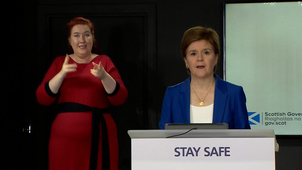 Nicola Sturgeon has said the total number of people who are dying in Scotland has returned to normal levels.