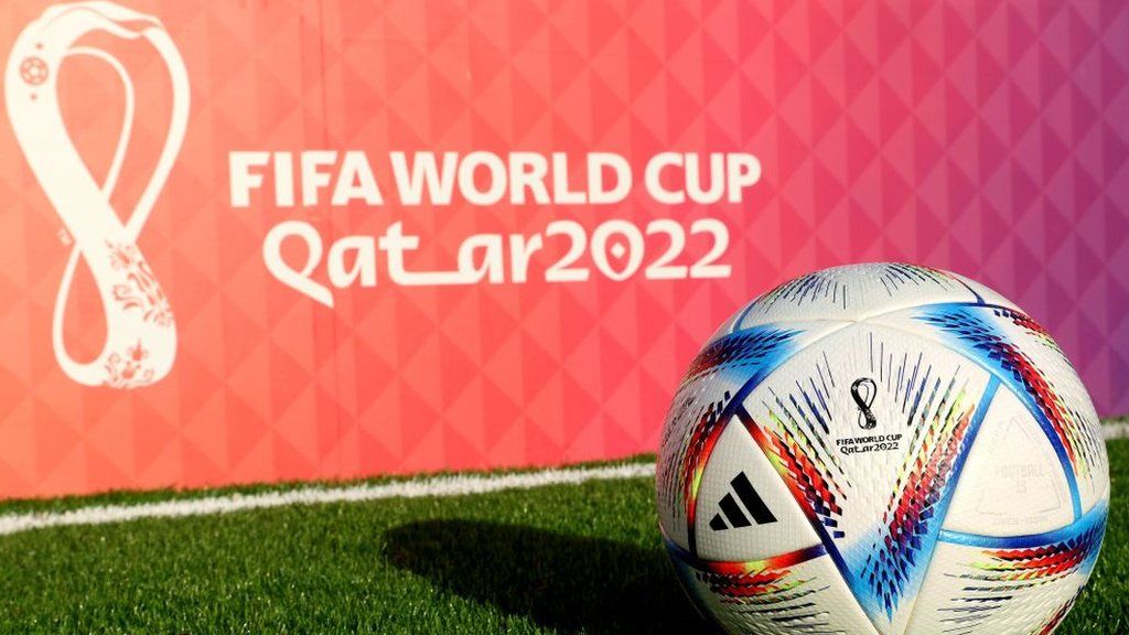 The official World Cup Qatar 2022 match ball pictured in Doha