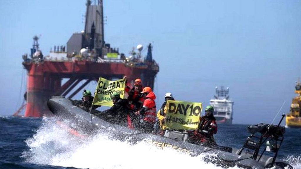 Greenpeace fined £80,000 over 12-day North Sea protest - BBC News
