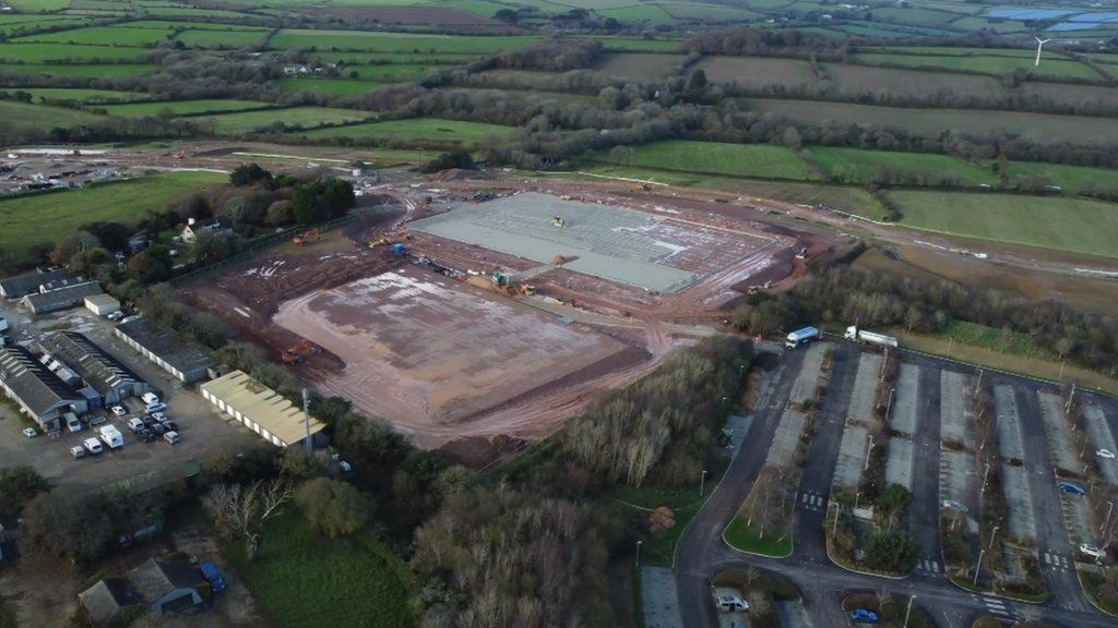 Site for Truro City's new stadium from the air