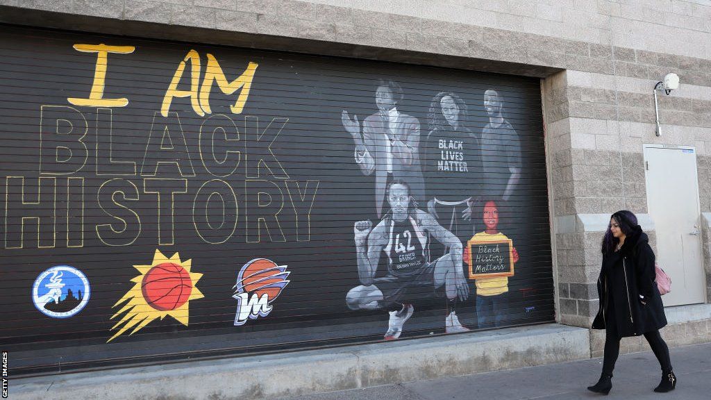 Mural in downtown Phoenix featuring basketball player Brittney Griner