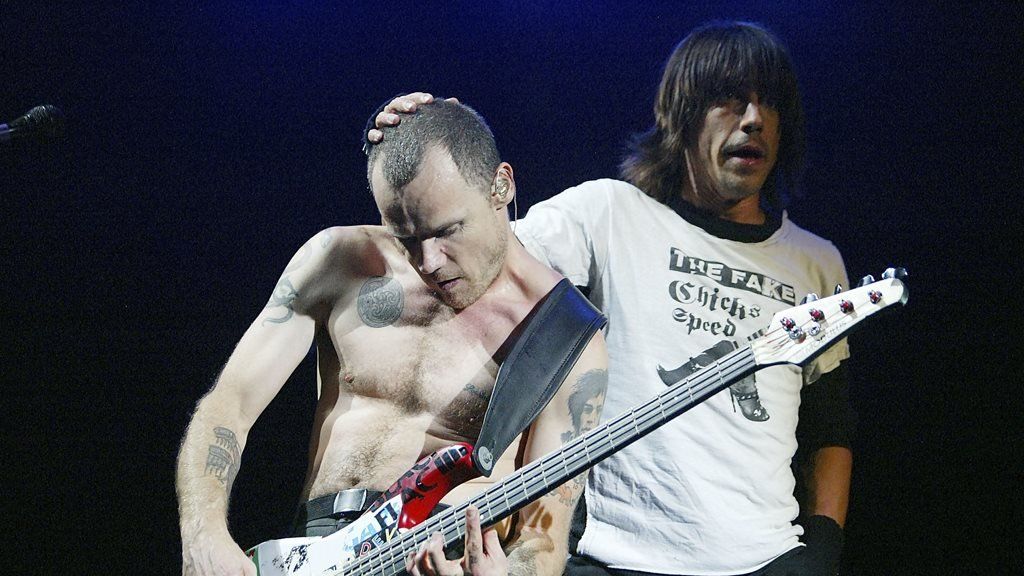 Anthony Kiedis and Flea