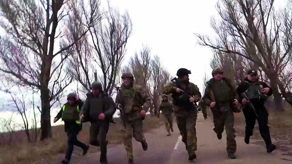 Ukrainian officials running