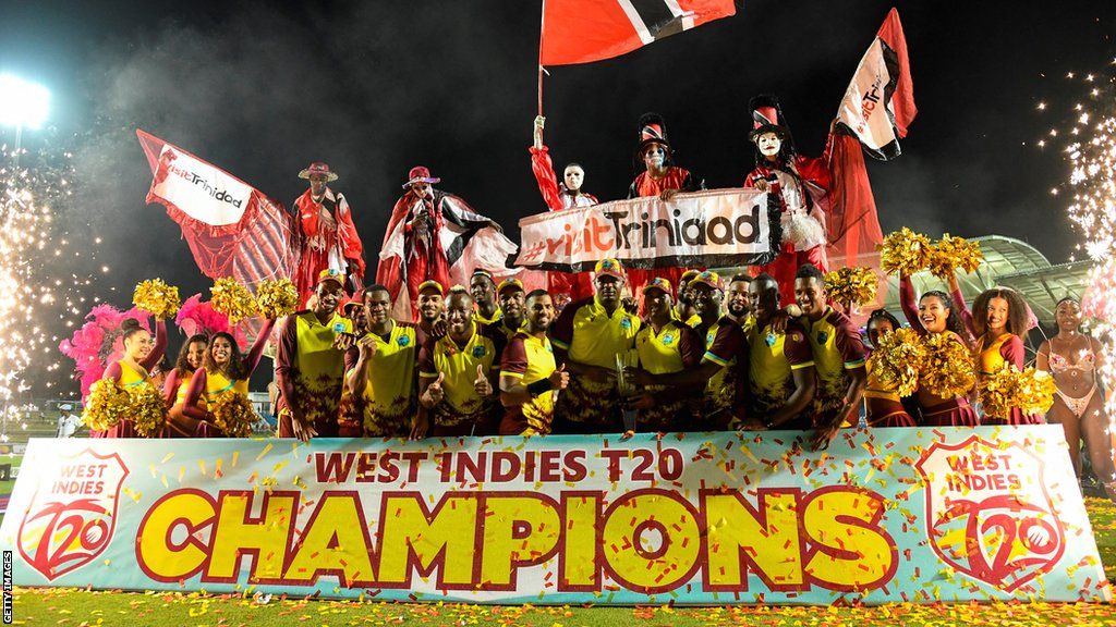 West Indies celebrate after winning the T20 series
