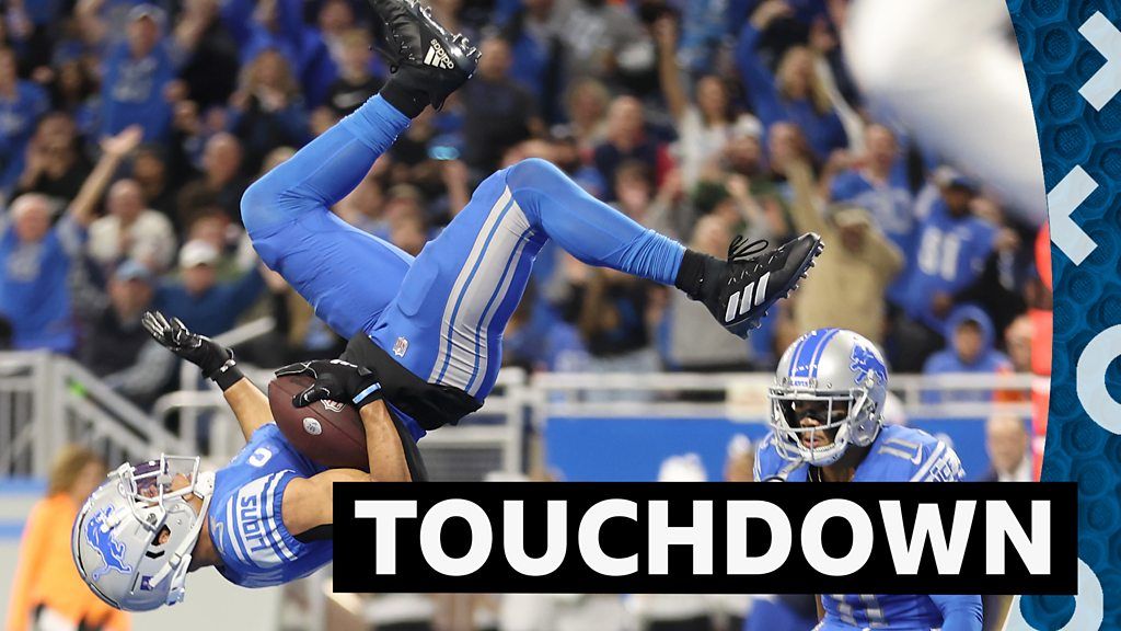 'Head over heels!' - Lions' St. Brown makes somersault touchdown