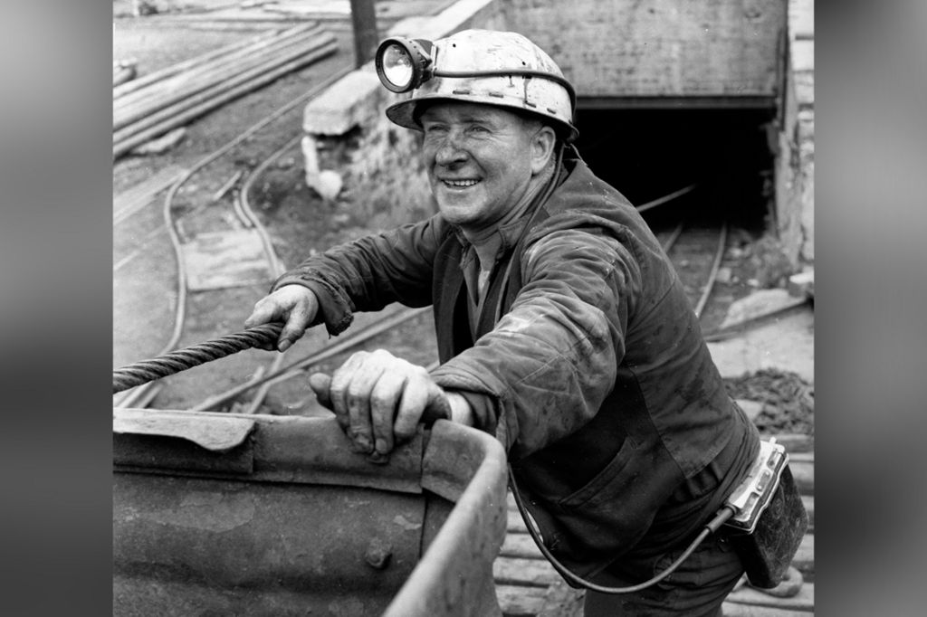 A miner at Baads Colliery to the west of Edinburgh, 1962
