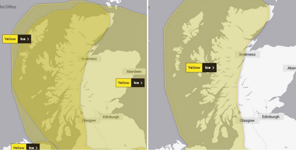 Ice warnings resume ahead of 'coldest night' - BBC News