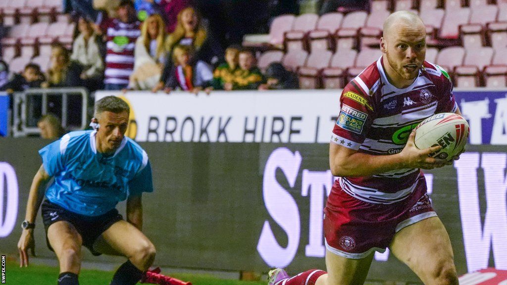 Liam Marshall scored two of Wigan's tries in a resounding win