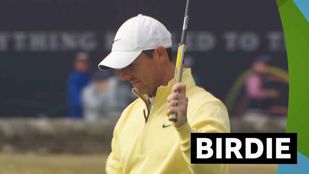 The Open 2022: Rory McIlroy holes 55-foot birdie on first green