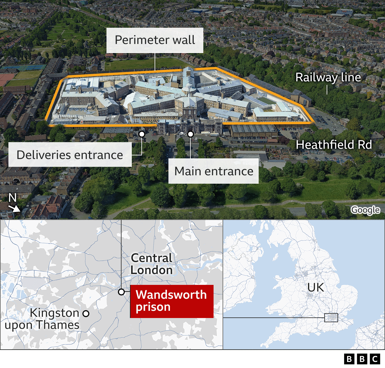 Një grafik që tregon paraqitjen e HMP Wandsworth