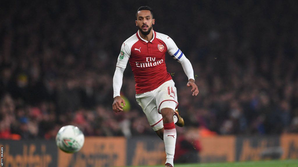 Theo Walcott playing for Arsenal