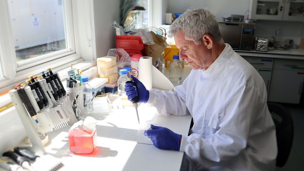Prof Ian Brown in lab