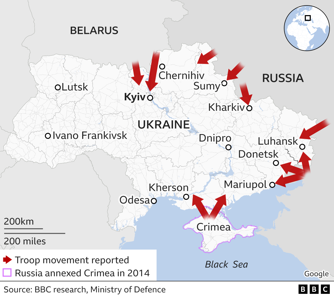 Ukraine maps: Tracking Russia's invasion - BBC News