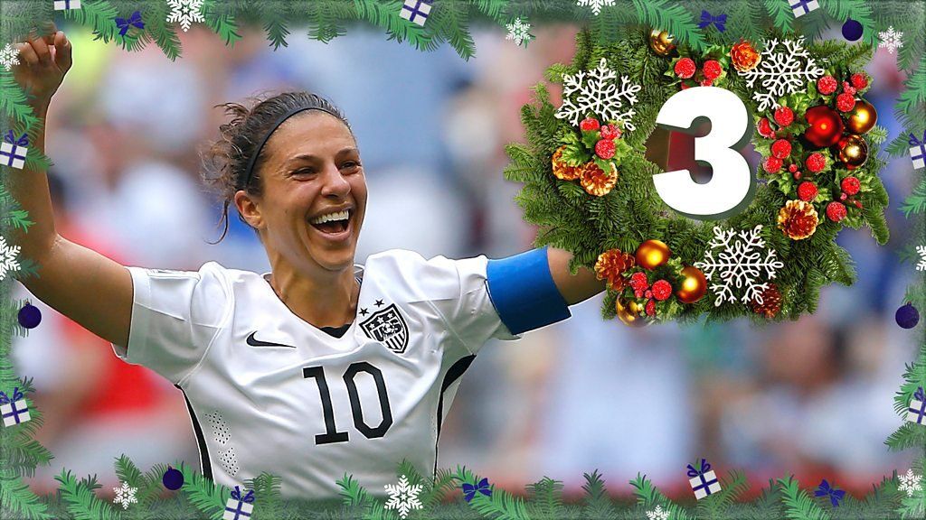 BBC Sport advent calendar Carli Lloyd scores from the halfway line in