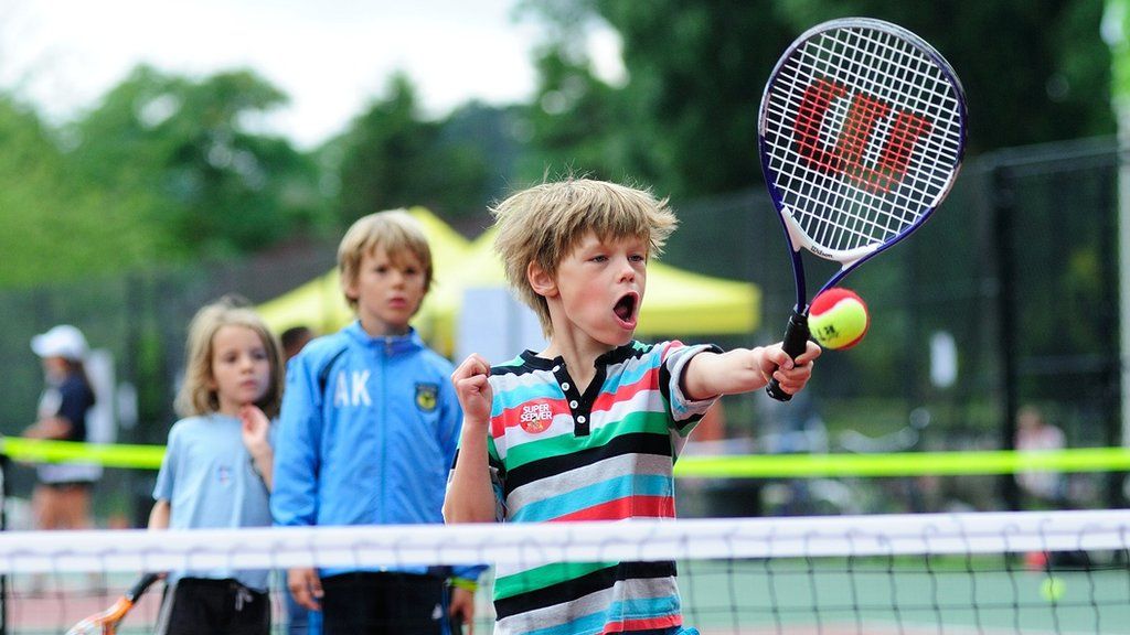 A children's tennis coaching sessions at Florence Park, Oxford
