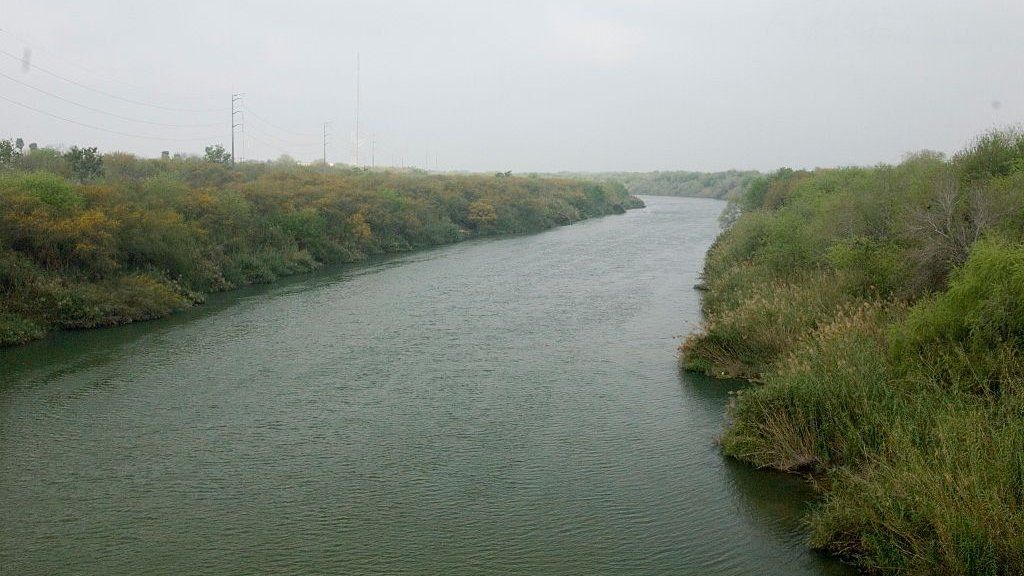 The US-Mexico border in Tamaulipas state and Texas