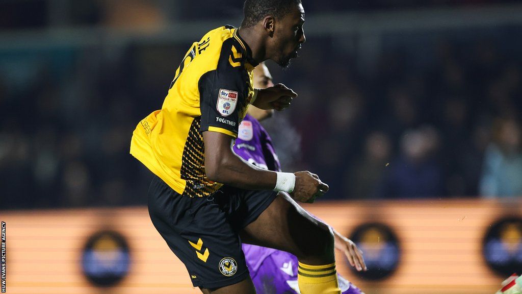 Omar Bogle scores for Newport