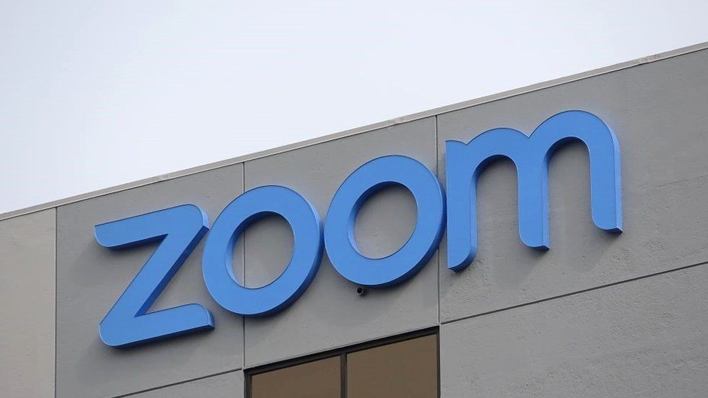 Zoom logo displayed on San Jose, California headquarters