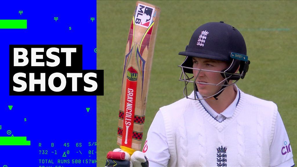 The Ashes: Harry Brook hits 50 off 44 balls - watch his best shots