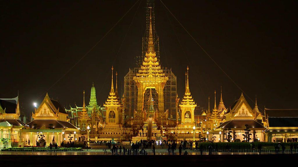 The royal pyre in Sanam Luang for King Bhumibol Adulyadej's cremation