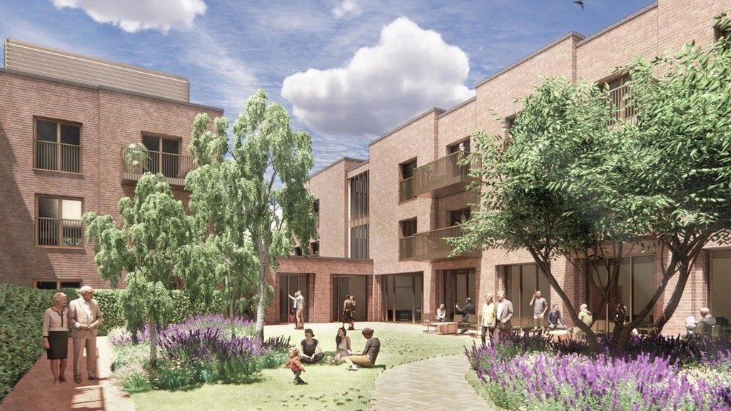 Architects’ images of the proposed development in Ottershaw