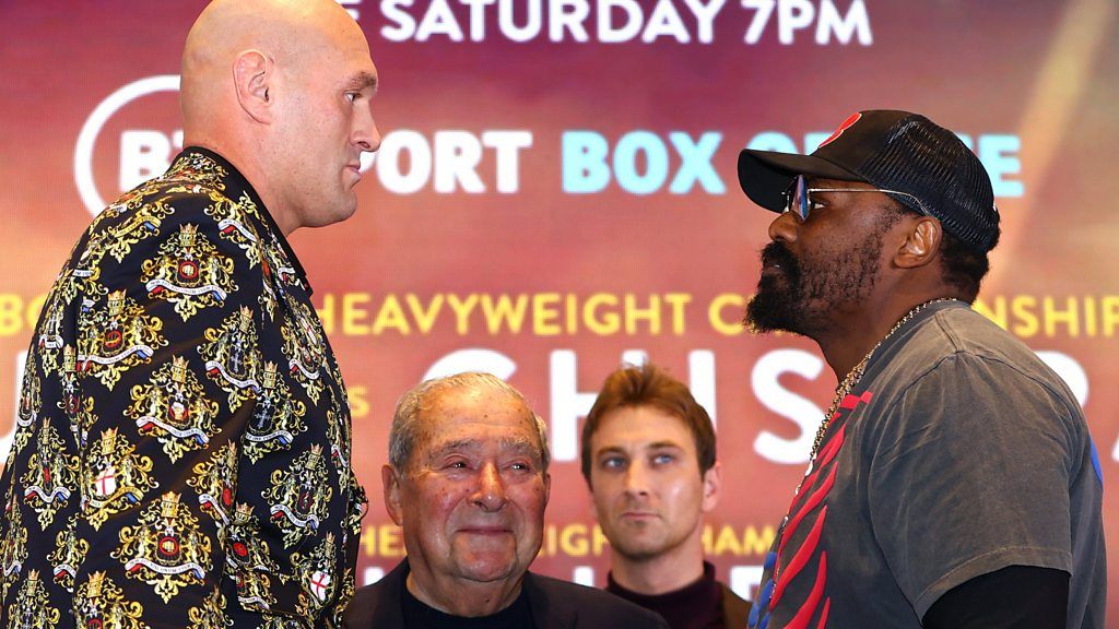 ‘The champ is here’ – Fury bursts on to stage