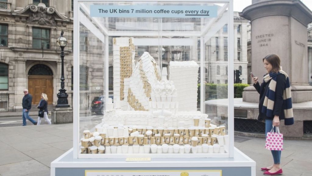 There Are Giant Coffee Cup Bins on the Streets of Manchester There Are Giant Coffee Cup Bins on the Streets of Manchester