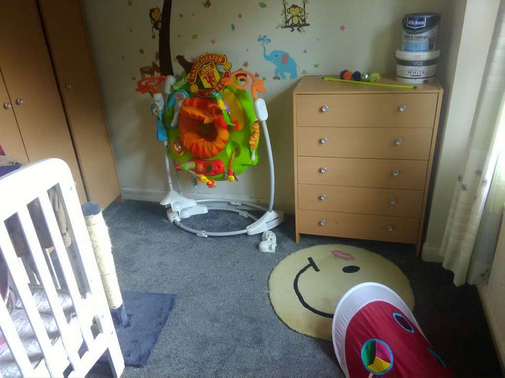 Finley's room looking clean and tidy