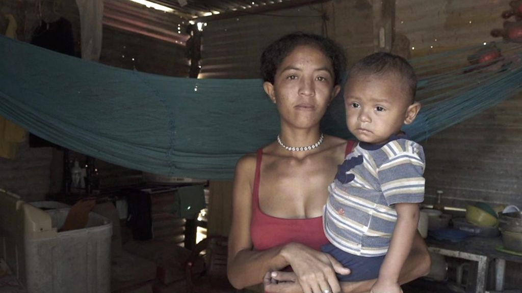 Venezuelan mother with her child
