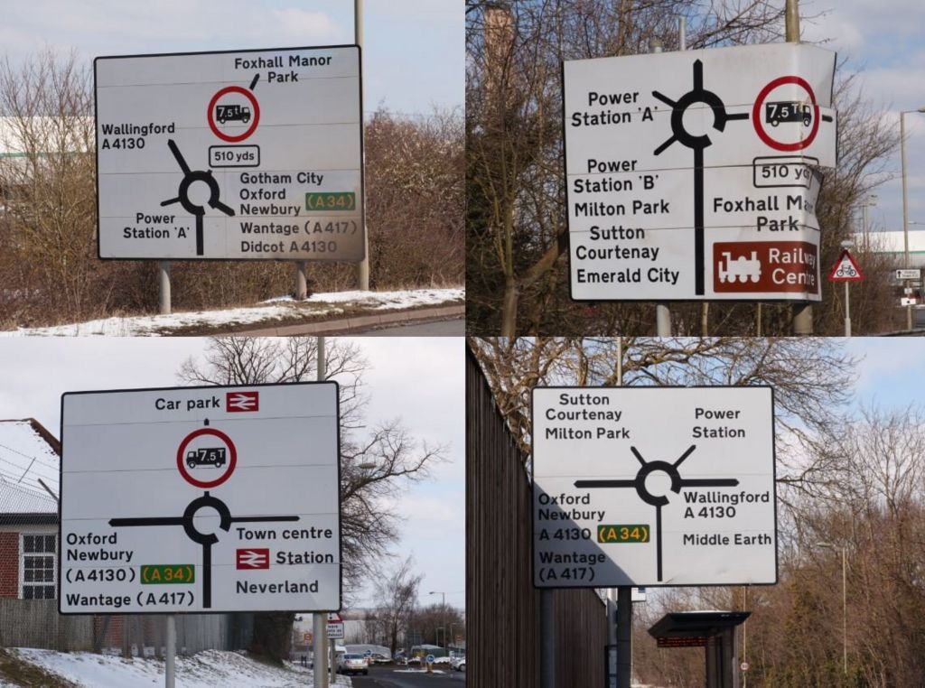 The mysterious signs appeared on the A420