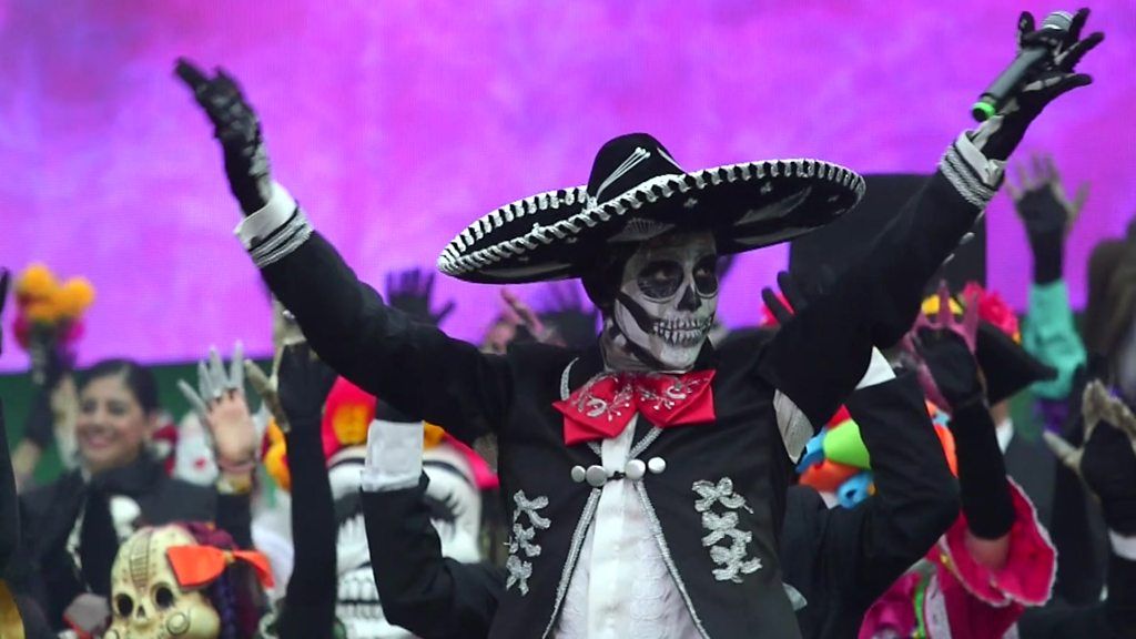 Mexican carnival participant