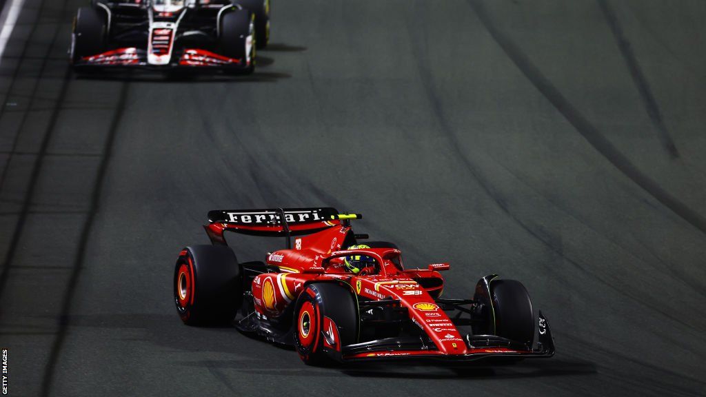 Oliver Bearman driving his Ferrari during the Saudi Arabian Grand Prix