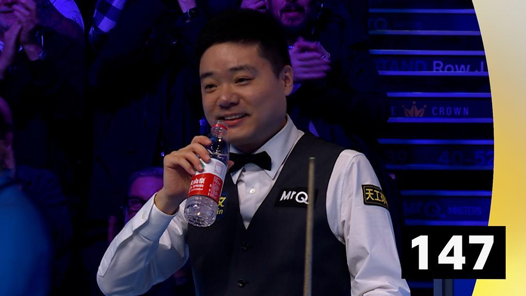 Watch moment Ding makes 147
