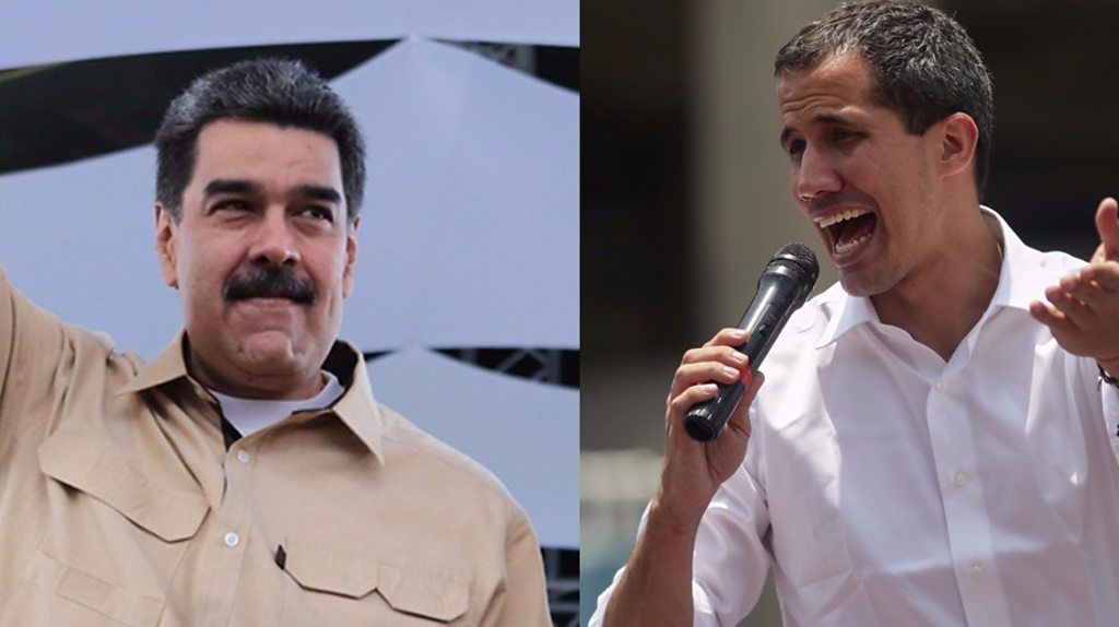Nicolás Maduro and Juan Guaidó