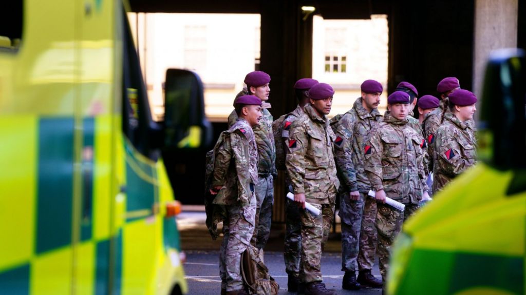 Soldiers in London training to drive ambulances