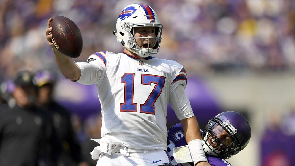 Josh Allen leaps over defence in shock Buffalo Bills win - BBC Sport