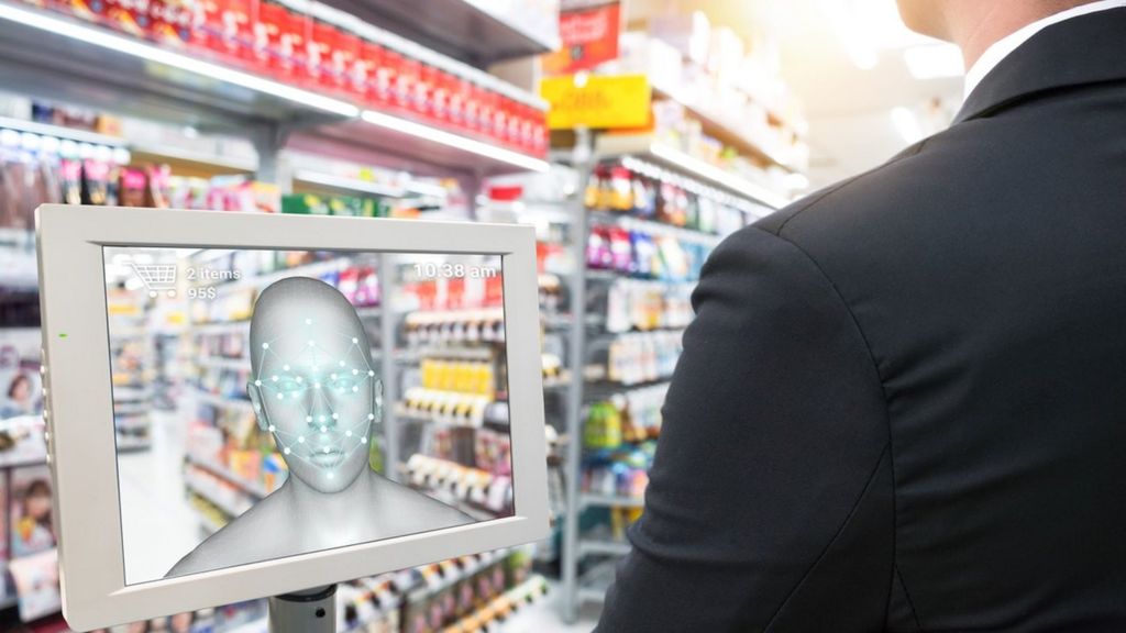 Facial recognition in a shop