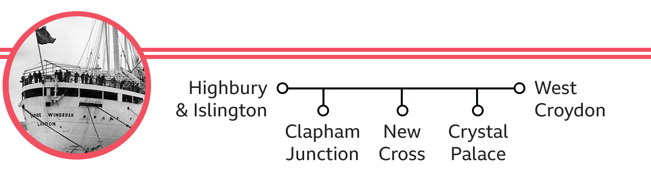 Windrush line: Highbury & Islington to Clapham Junction/New Cross/Crystal Palace/West Croydon