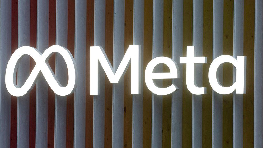 Meta logo shown on signage